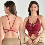 🦋Women’s Butterfly Lace Top -Red - Image 2