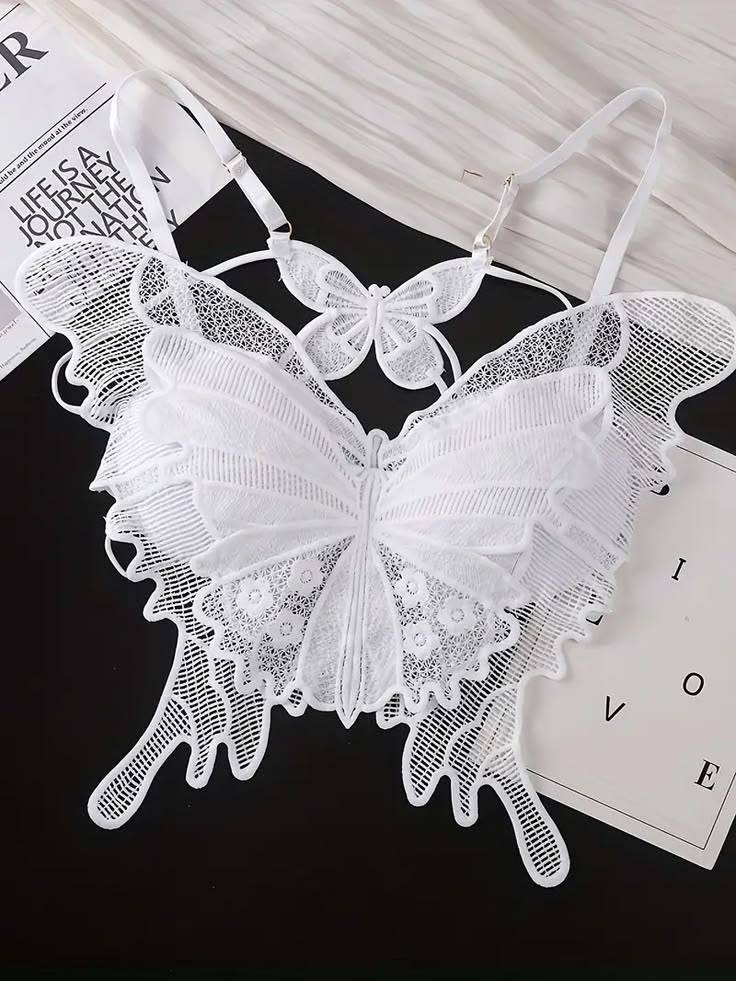 813747593_122109370161466307_8074210881046492586_n Women’s Butterfly Lace Top🦋 -White - Image 1